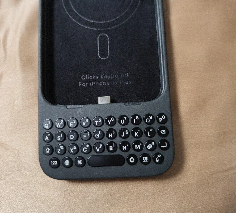 Clicks Keyboard Case for iPhone 16 Plus - Black 🖤